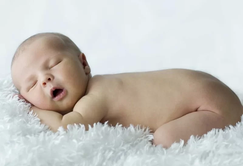 baby sleeping with mouth open